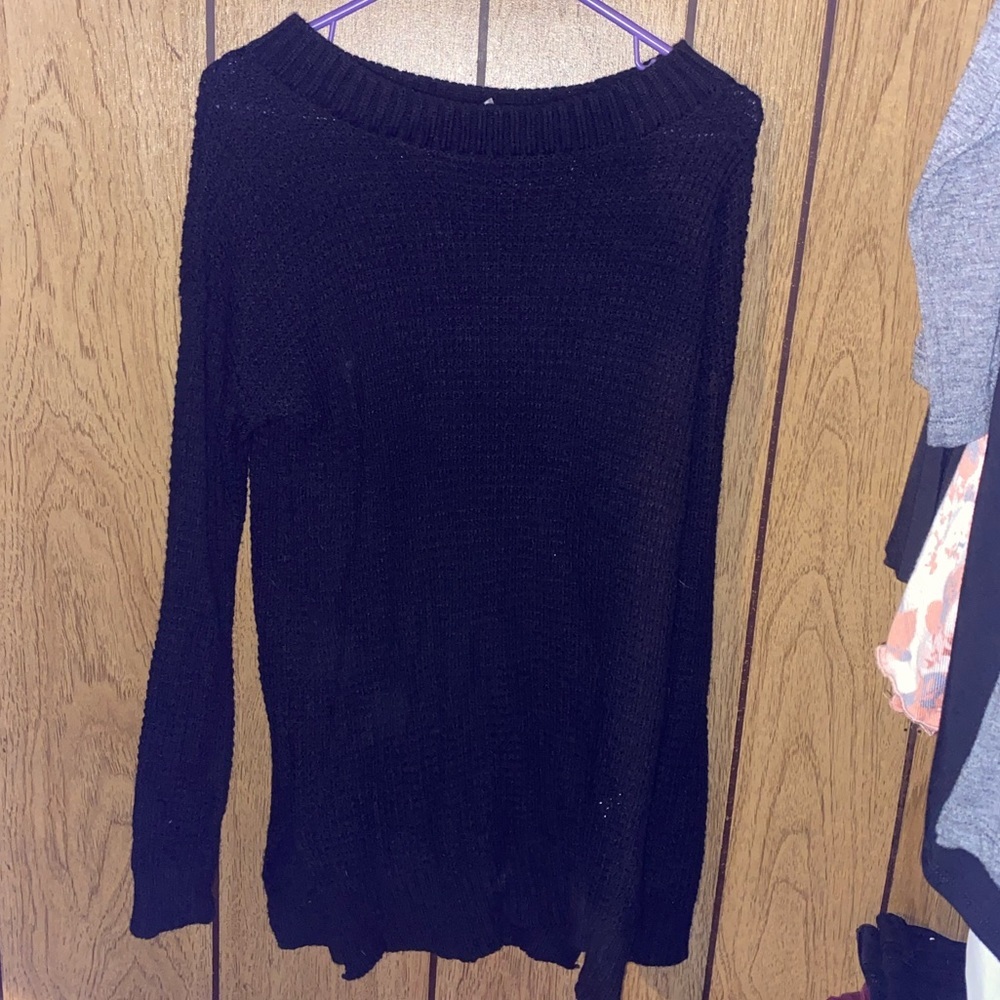 black sweater
